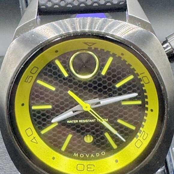 Movado Bold Black Dial Black Silicone Men's Watch Model 3600211 - Picture 4 of 13